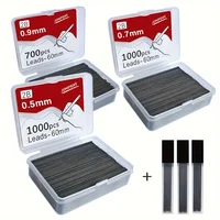 Mechanical Pencil Lead 0.5 0.7 0.9mm 2B 60mm Art Drawing Automatic Pencil Replaceable Refills with 2 Tubes Stationery 1