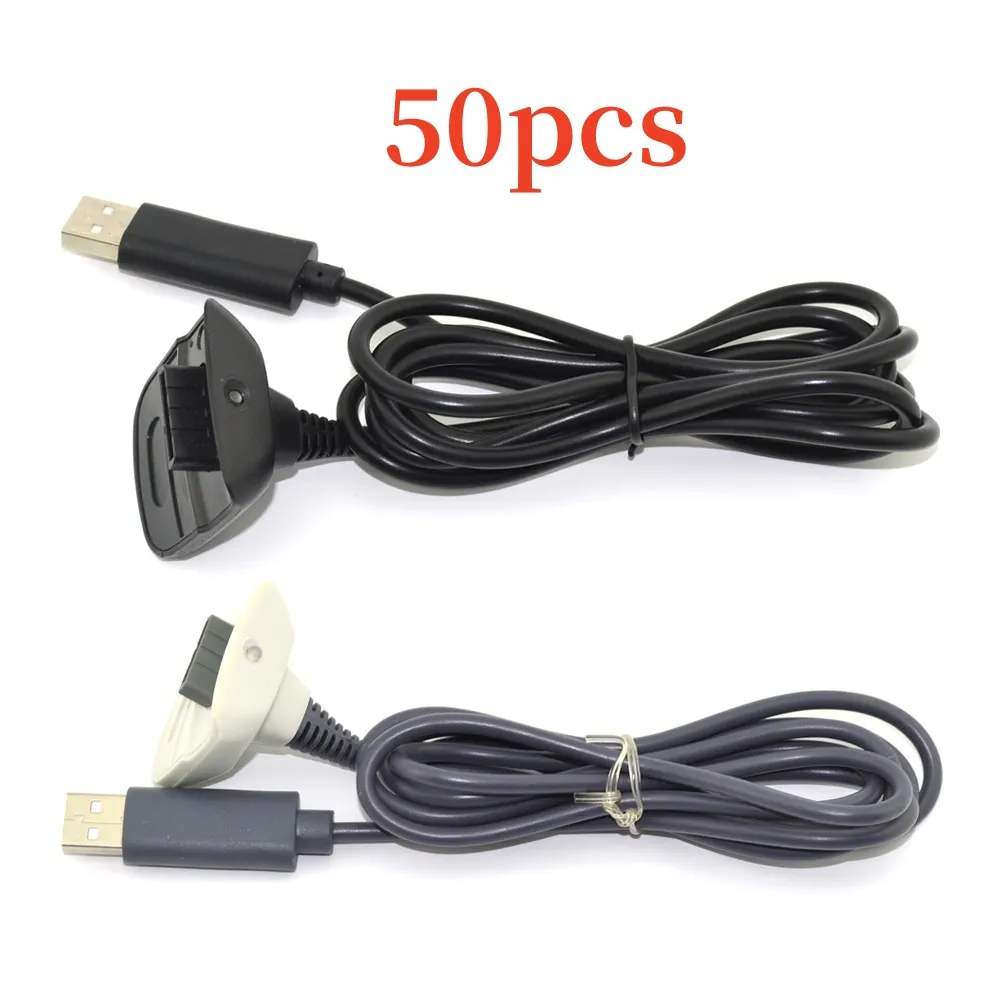 

50 шт. 1,5 м USB-кабель для зарядки для XBOX 360 беспроводной контроллер геймпад зарядный джойстик источник питания