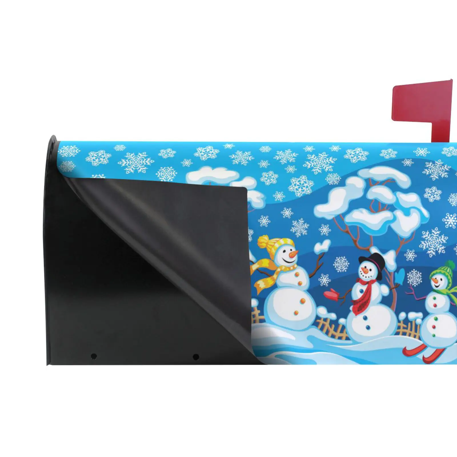 Winter Snowmen PVC Magnetic Mailbox Cover Wrap Standard Size Welcome Home Garden Outdoor Decoration Post Letter Box Cover