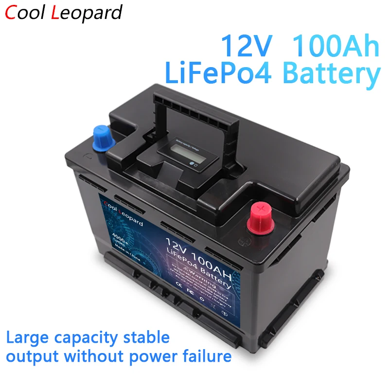 

Upgraded Version Of 100Ah 180Ah 300Ah Lithium Iron Phosphate Battery 12V Lifepo4 Cycle Built-In BMS Energy Storage Solar RV.