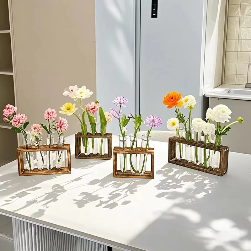 UPTRUST Tabletop Plant Propagation Station, 5 Jars, Retro Glass Planter Vase, Home Office Decor - View #8