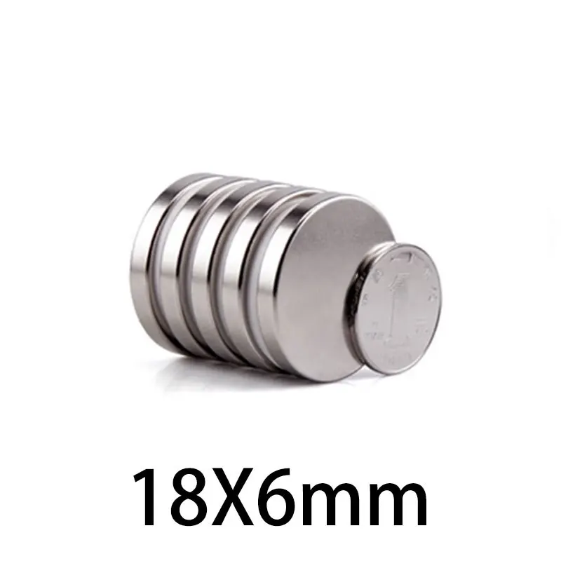 2/5/10/20/30PCS 18×6 Neodymium Disc Magnets 18x6mm Thick Cylinder Search Magnet Strong 18m*6 Round Permanent Neodymium Magnets