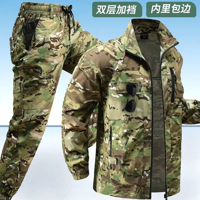 Ukrainian tank soldiers summer thin wear-resistant camouflage suit men