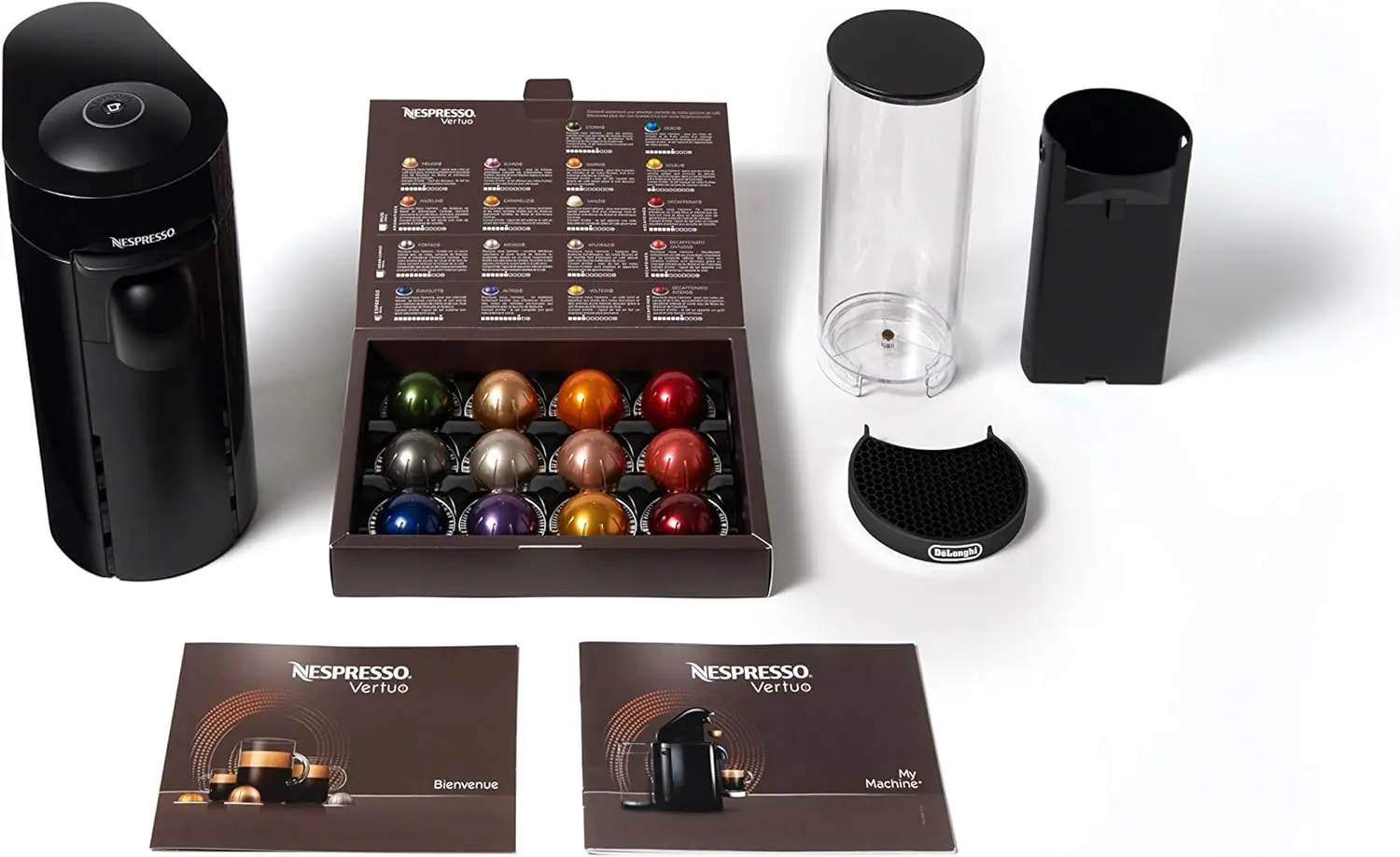 Nespresso VertuoPlus Coffee and Espresso Machine Bundle by  with Vertuoline Variety Pack Coffees included 5