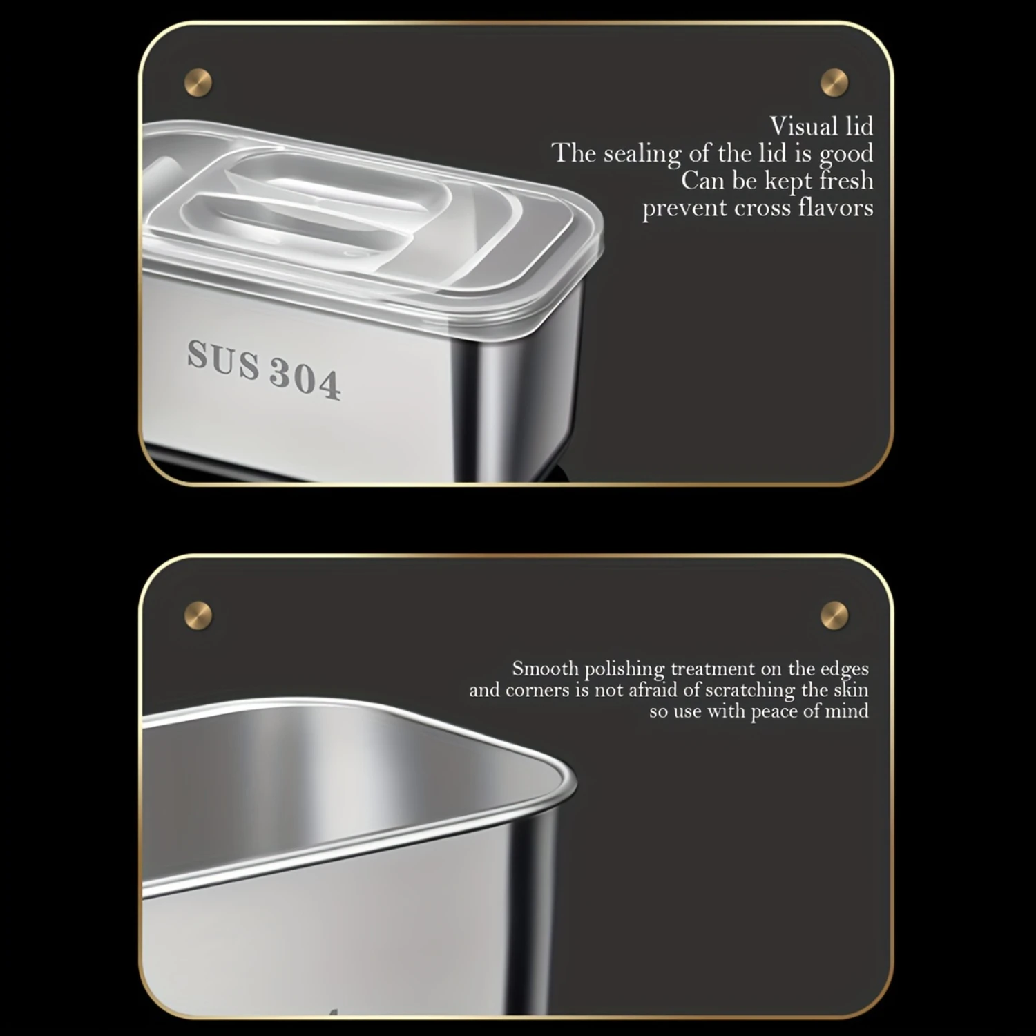 1pc Stainless Steel Snack Box, Modern Design For Food And Organization, Sealed Box For Snacks