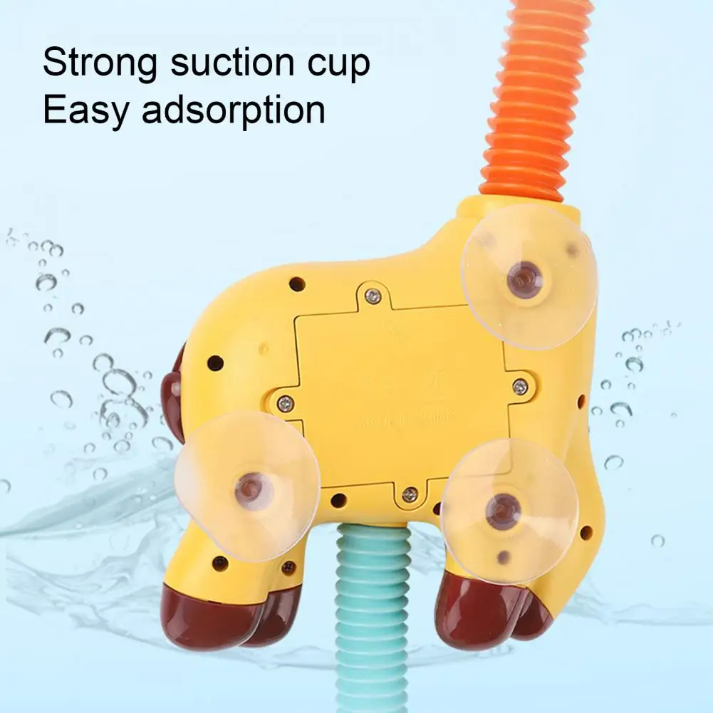 Unique Infant Shower Toy Bright-colored Shower Spray Toy Wear-resistant Carton Giraffe Infant Waterproof