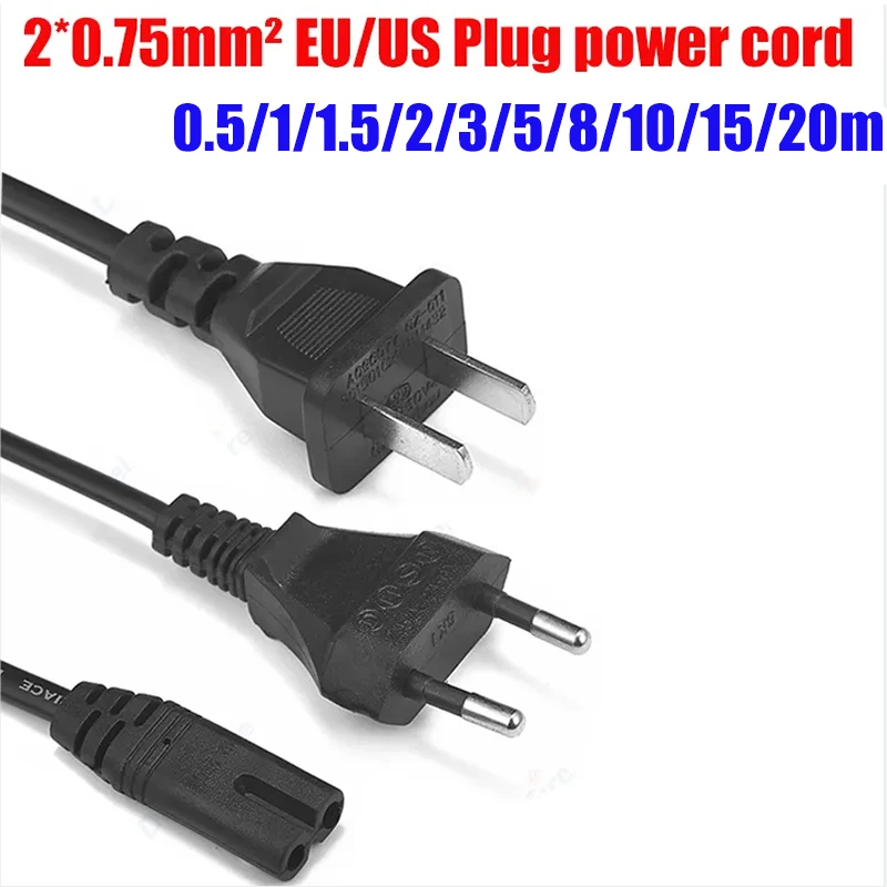 2PinUSEUtoC7ExtensionCable18AWGLEDLightPowerCordLaptop