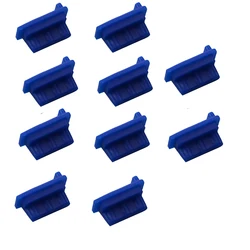 Silicone USB Dustproof Protector Caps - 10 Pack (Dark Blue)