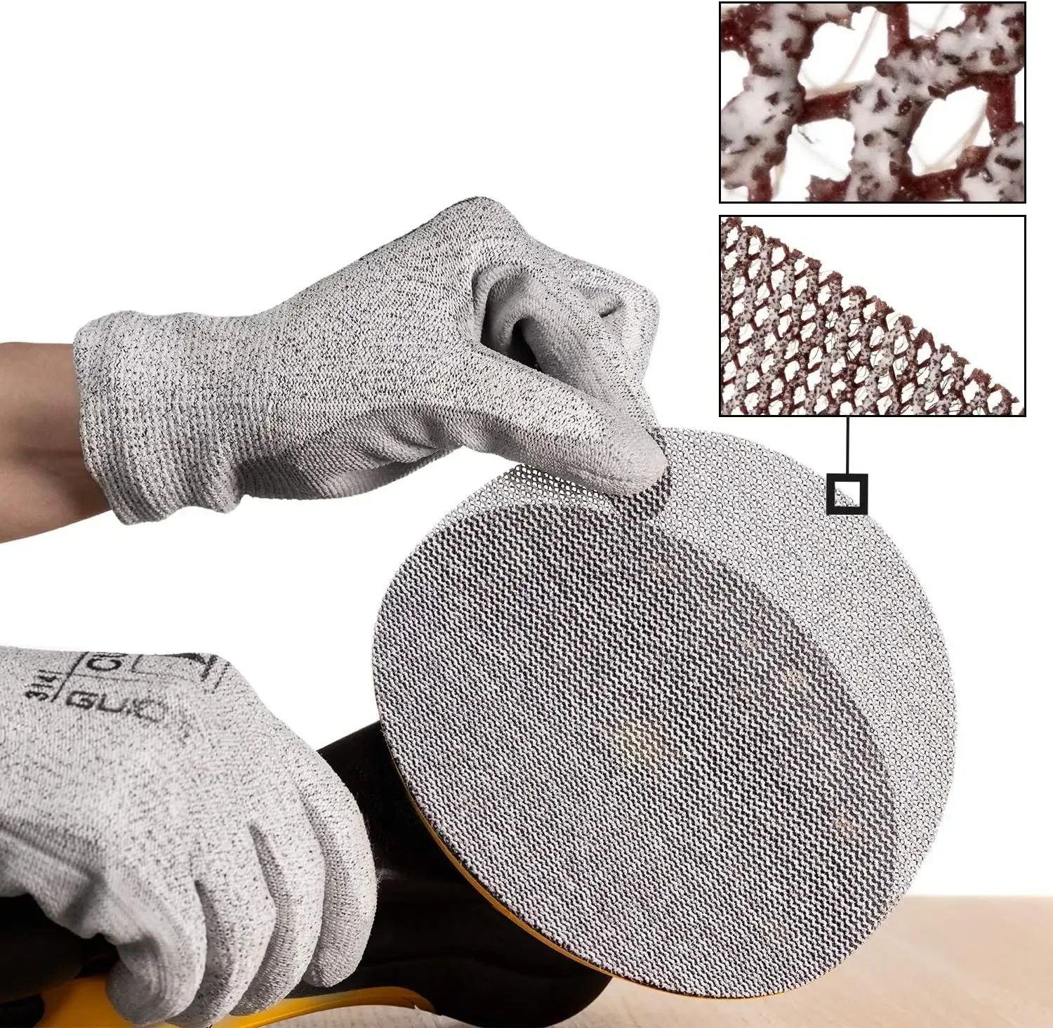 Mesh Sandpaper 5 Inch 125 mm Assorted 320-1000 Grits 5/10 Pcs Abranet Hook and Loop mini sandpaper kit polish sand paper sandpaper tools sandpaper set