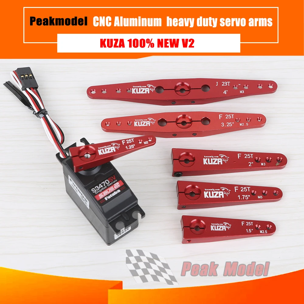 NEW V2 KUZA CNC aluminum high torque heavy duty servo arms 23T 24T 25T
