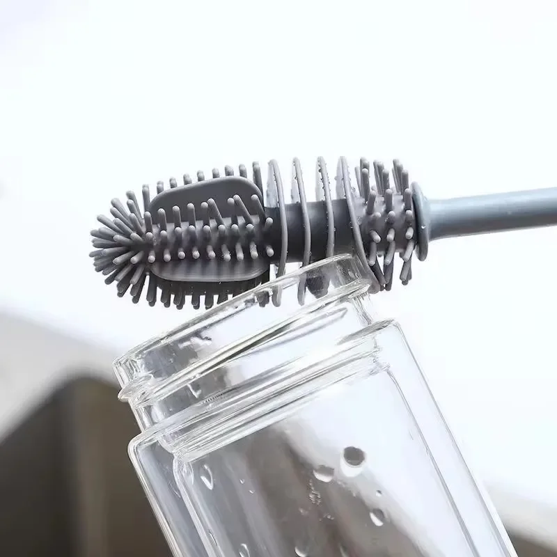 Silicone Long-Handle Bottle and Cup Cleaning Brush