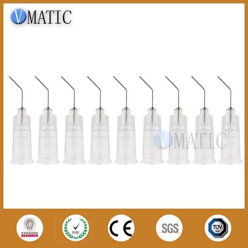 

Free Shipping 100Pcs 27G Clear 0.5" 45 Degree Bent Best Quality Glue Dispensing Needle Tips 1/2 Inch