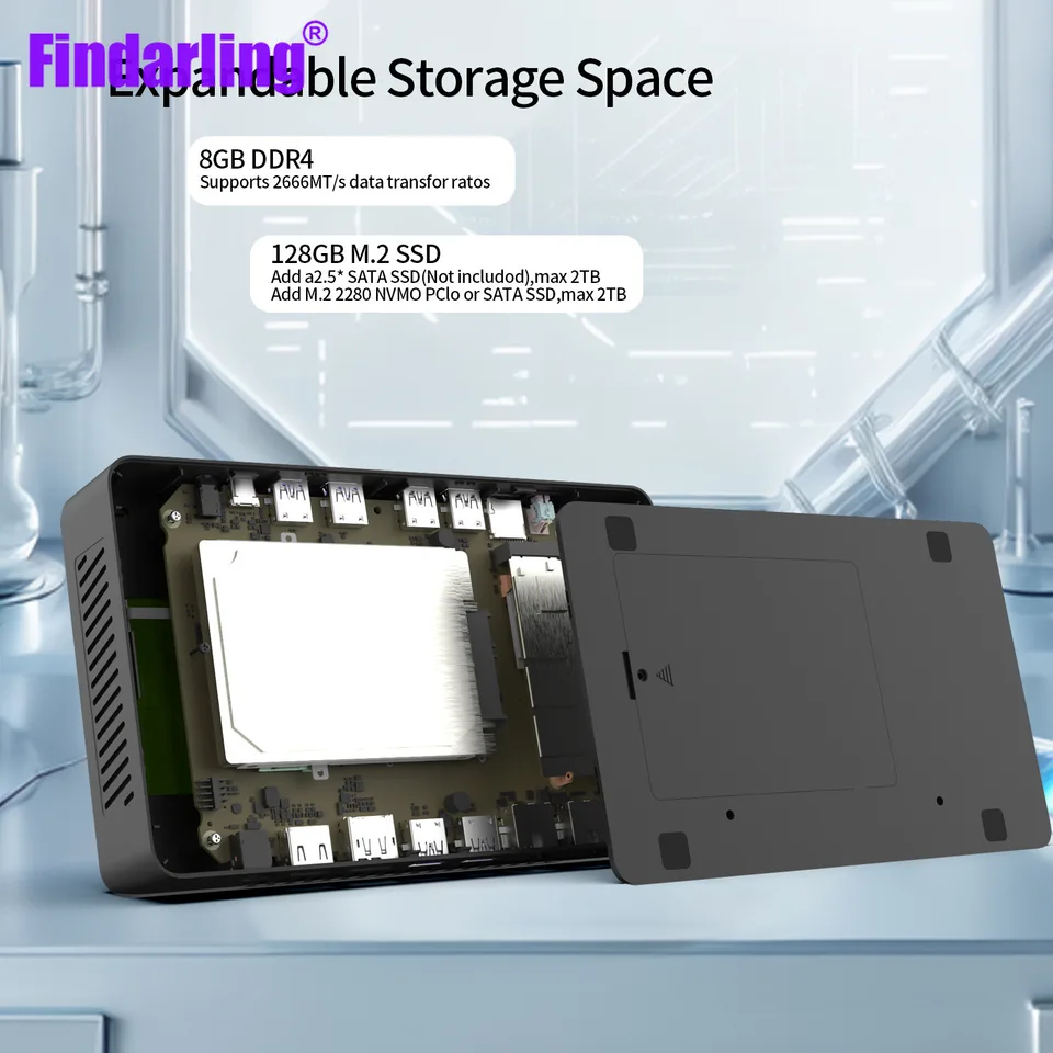 CPU Intel N95 Windows 11 mini pc with 8 inch touch screen DDR4 SSD