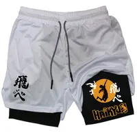 Anime Haikyuu Shorts Quick-drying Fitness Performance Shorts For Men Sport Workout Training Bodybuilding Volleyball GYM Shorts 1