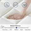 King Size Mattress 12 In,King Mattress in a Box, Ultimate Motion Isolation with Memory Foam and Pocket Spring, Strong Support 3