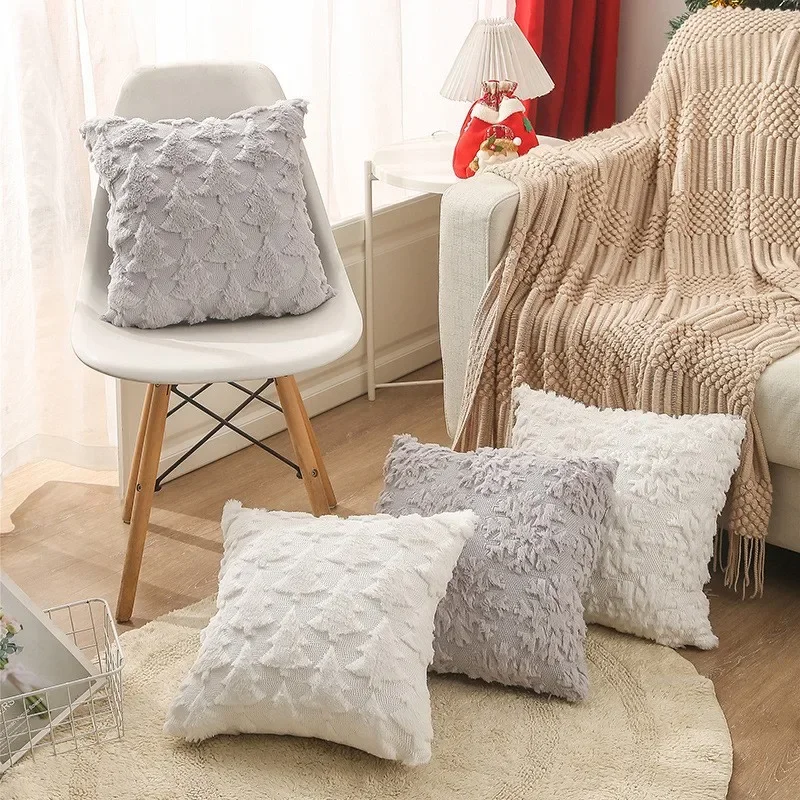 

Наволочка для дивана 18x18 дюймов Рождественская наволочка плюшевая подушка Декоративные наволочки для гостиной домашний декор для спальни