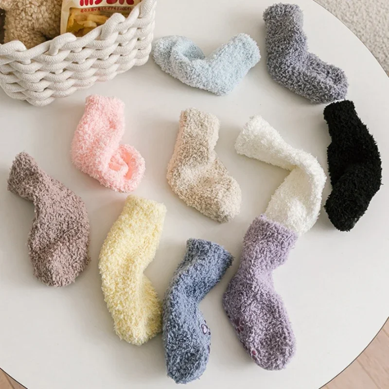 Durio Chaussettes D'hiver Pour Enfants Filles Et Garçons - Douces Et Moelleuses - Chaudes - Chaussettes Douillettes - Chaussettes
