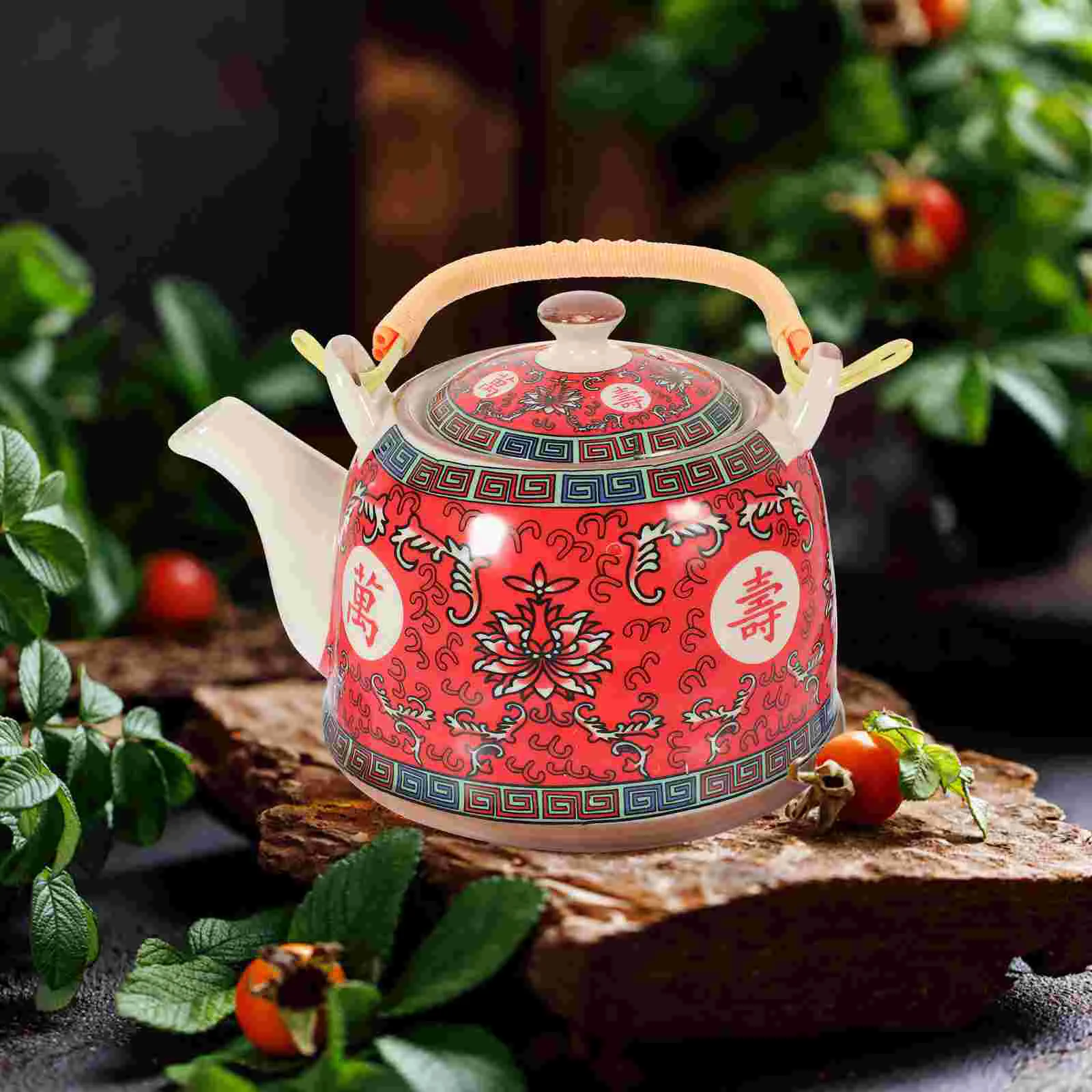 

Tea Pot Ceramic Home Kettle Travel Desktop Teapot Decor Blue and White Porcelain Vintage