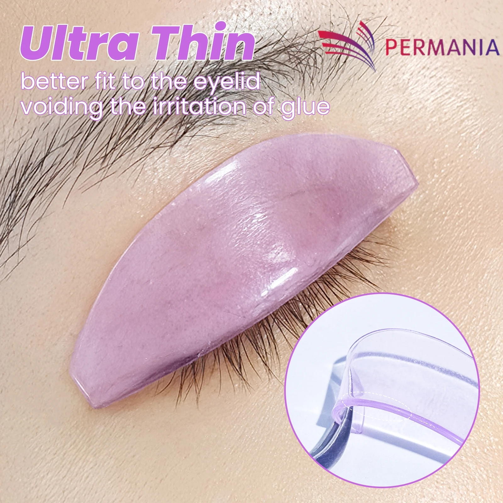 Silicone Lash Perm Pads Softening Lifting Lashes Rod Shield Self-Adhesive 3D Eyelash Curler Accessories Makeup Tool PERMANIA 2PC