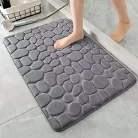 Tapis de Bain en Relief 3D Antidérapant, Produit Absorbant, Lavable en Machine, vaccage Rapide 1