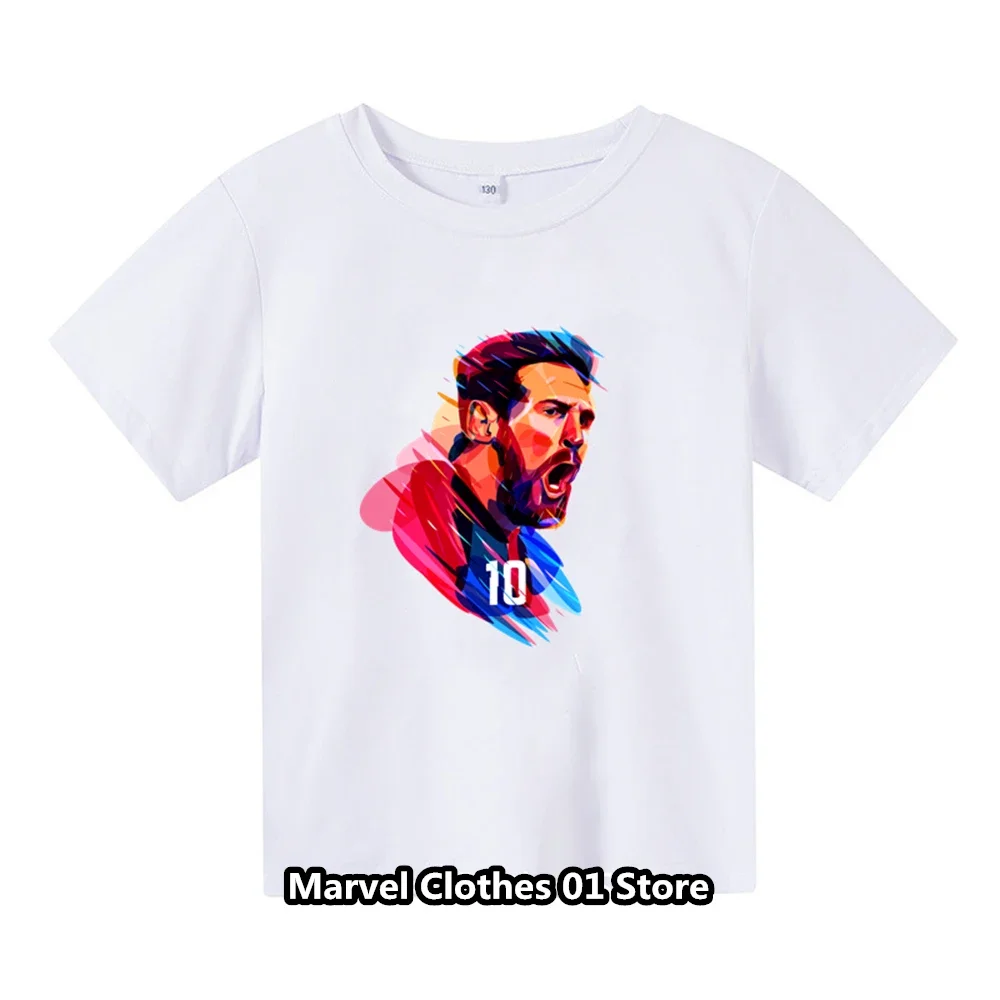

Miami Messi Tshirt Kids Boys Number 10 T Shirt Baby Girls Short Sleeves Cool Fans Tee Hip Hop Streetwear Tee Top