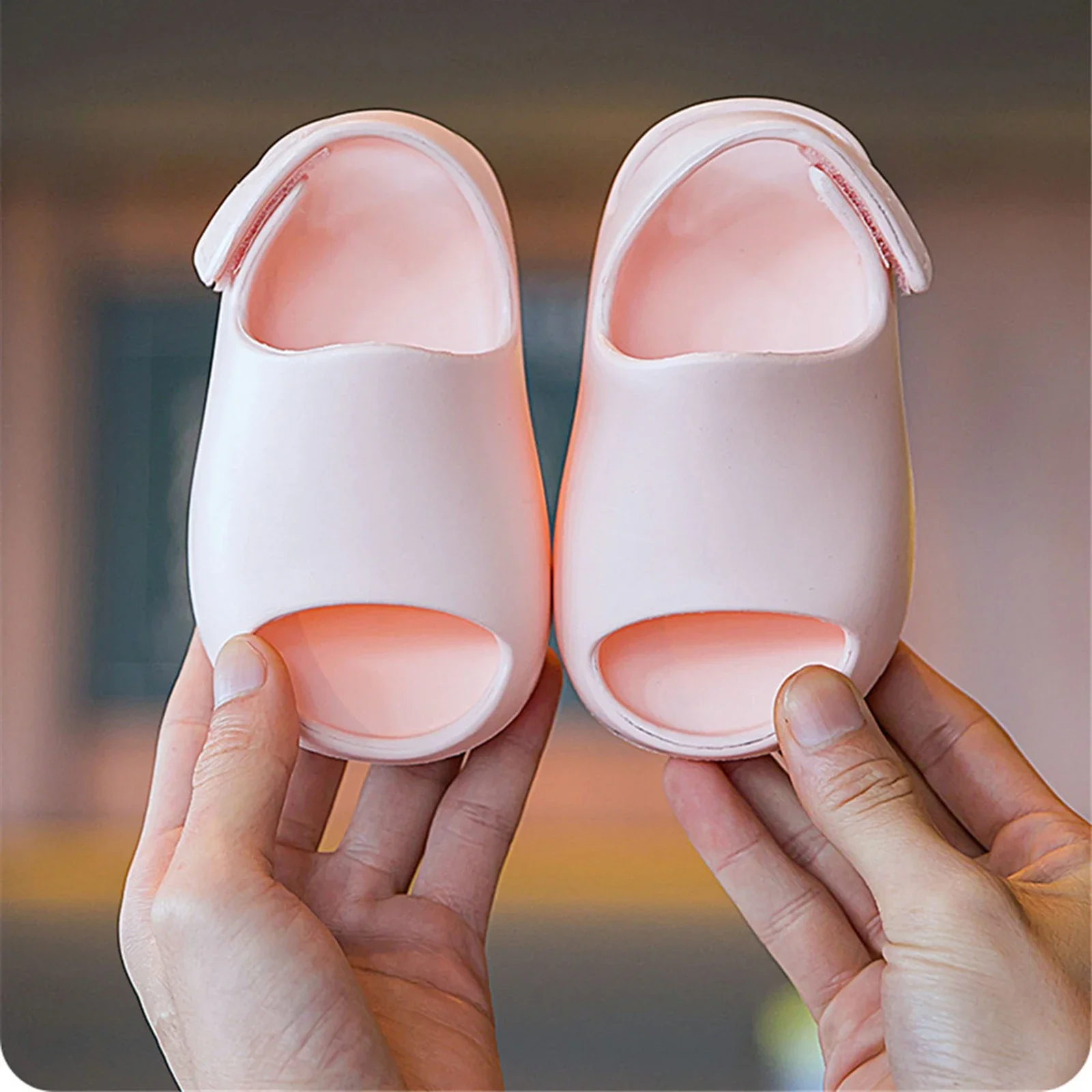 New Baby Toddler Kids Slip-On Fashion Sandals Boys Girls Foam Beach Summer Slides Bone Resin Children Lightweight Water Shoes 1