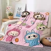 Cute Elf LABUBU Cartoon Blanket Soft and Comfortable Flannel Blanket Children's Nap Blanket Can Be  picnic blanket 5