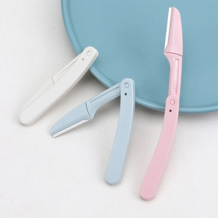 Colorful Foldable Eyebrow Trimmer Macro Detachable Blade Eyebrow Scraper Portable Convenient For Eyebrow Trimming Beauty Tool 5