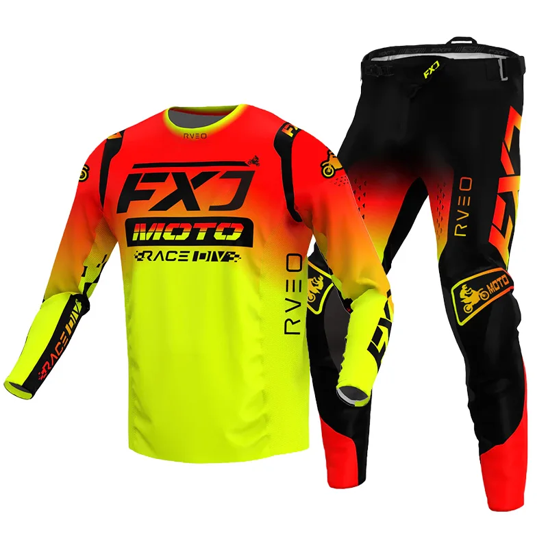 

Motocross Jersey Pant Kits racing suit Mens Women Off-road MX BMX MTB Motorcycle Enduro Combo Pink green Black Red white