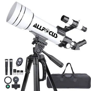 ALLFOCUS Telescope Professional Astronomical adults Kids,40070,20-333X Refracting Telescope Portable Tripod,Phone Holder,Gift