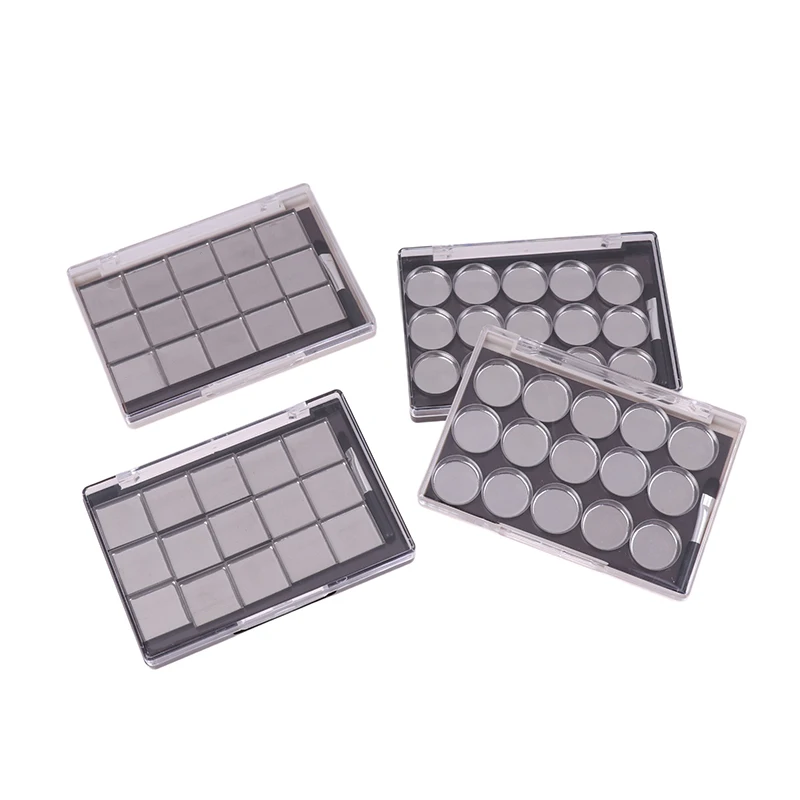 2 Pcs Makeup Plastic Magnetic Palette Magnetic Eyeshadow Palette Empty  Cream Blush Palette with Mirror and 30 Round Adhesive Metal Stickers for