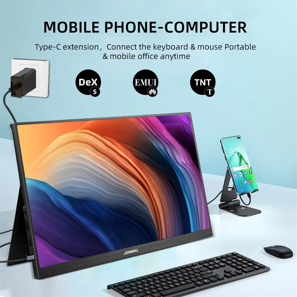 14-дюймовый портативный сенсорный монитор 1920X108 0P IPS ЖК-Дисплей HDMI  type-C для ПК, ноутбука, телефона, PS4, XBOX 1080P, игровой монитор