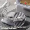 Cat Litter Catcher Ramp Box Double Layer Paw Cleaning Tray Cat Pedal Step Stool With Filter Universal Litter Box Cleaning Tools 2