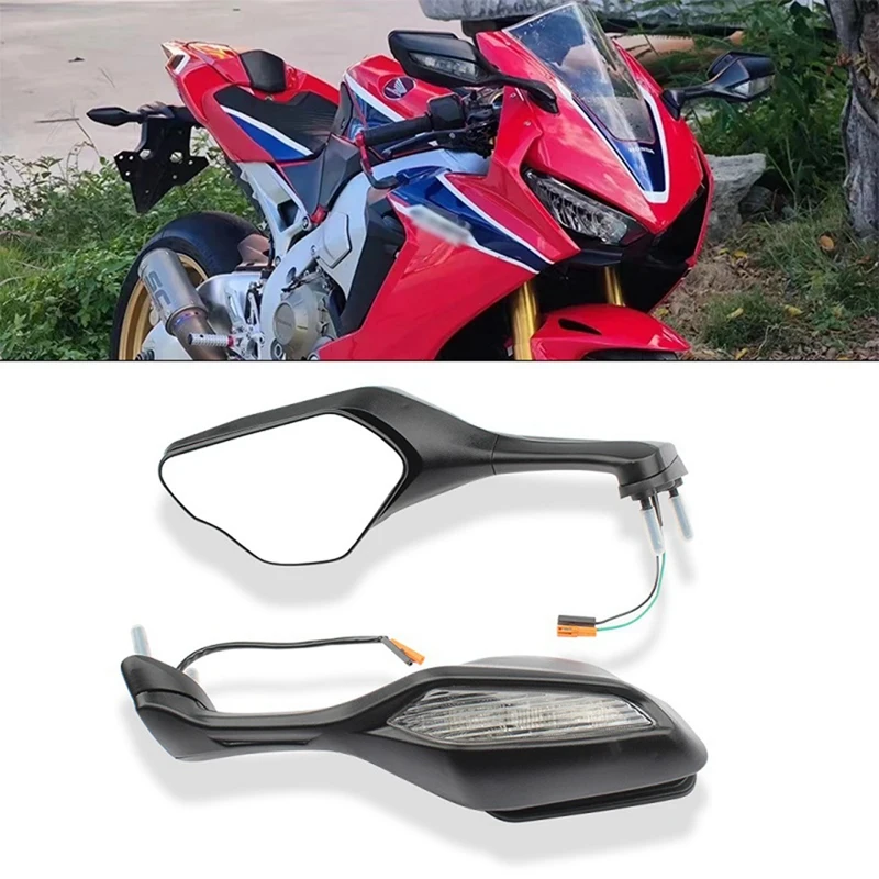 Motorcycle Mirror Turn Signals Light Rear View Rearview Mirrors For Honda CBR1000RR CBR 1000 RR CBR1000 RR 2017-2023 Replacement