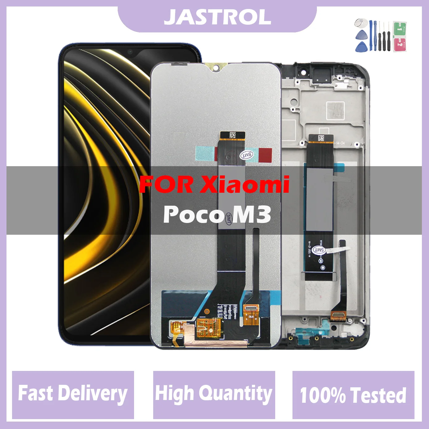 6.53" LCD Display For Xiaomi Poco M3 LCD Display Touch Screen Digitizer ...