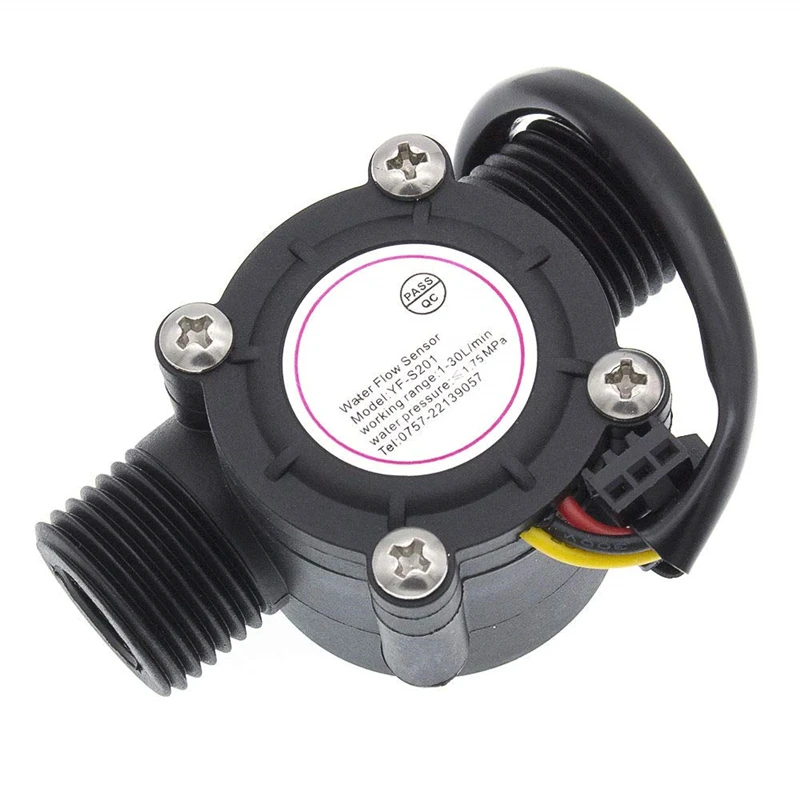 1-30L/min Water Flow Sensor Flowmeter 1/2" Flow Sensor Water Controller 2.0MPa For Measurement Device YF-S201