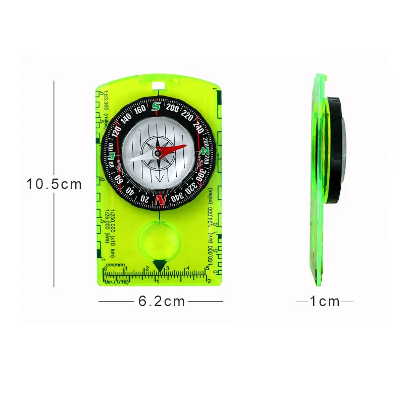 Description Picture 6 of itemWaterproof Orienteering Compass for Map Reading Baseplate Compass Outdoor Hiking Hunting Navigation Camping Gadget Survival Gear