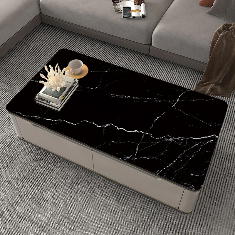 

HJ Marbling Leather Table Mat Tea Table Cloth Waterproof and Oilproof and Heatproof PVC Coffee Table Tablecloth