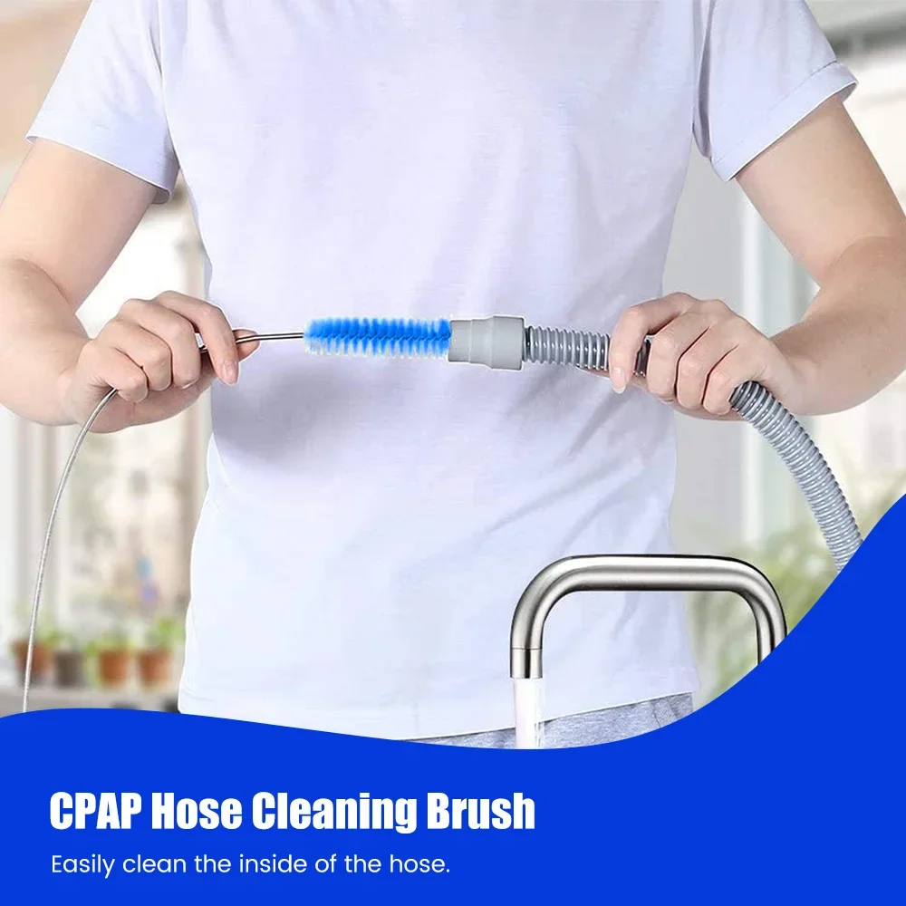 Cpap Hose and CPAP Hose Tube Hook & Hose Brush Keep Cpap Supplies Set Clean Tidy - Tube Holder Tube Flexible Cleaner Brush 4