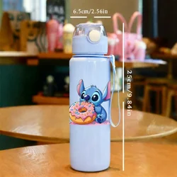 Adorable 3D Printed Cartoon Pattern Water Bottle - Durable & Reusable, Fun Portable Design - 700ML (Blue)