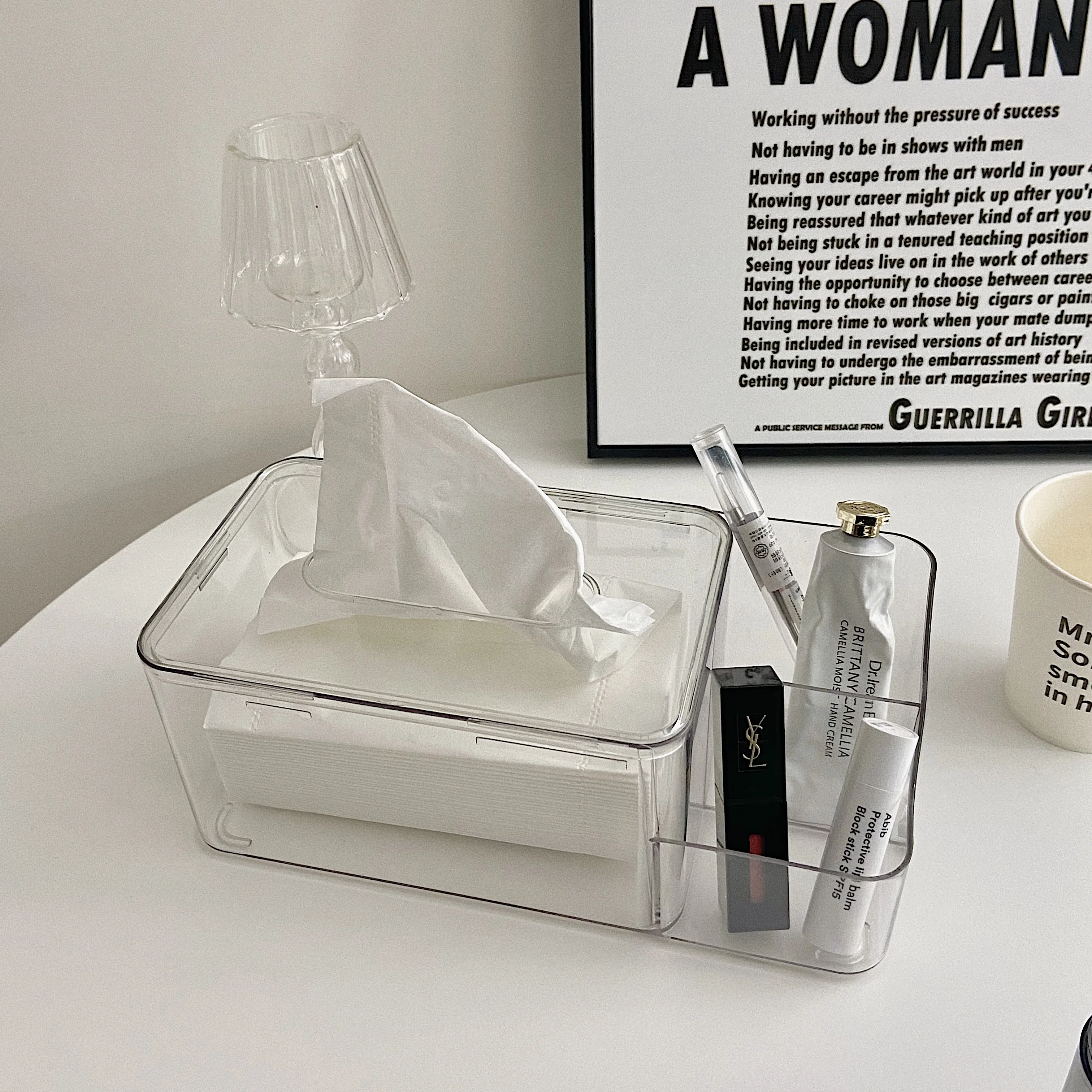 Multifunctional Transparent Simple Paper Extraction Box Tissue Box