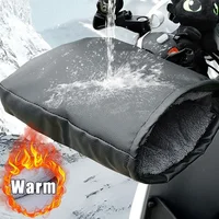 Motorcycle Scooter Thick Warm Handlebar Muff Grip Handle Bar Muff Rainproof Riding Protective Winter Warmer Thermal Cover Gloves 2