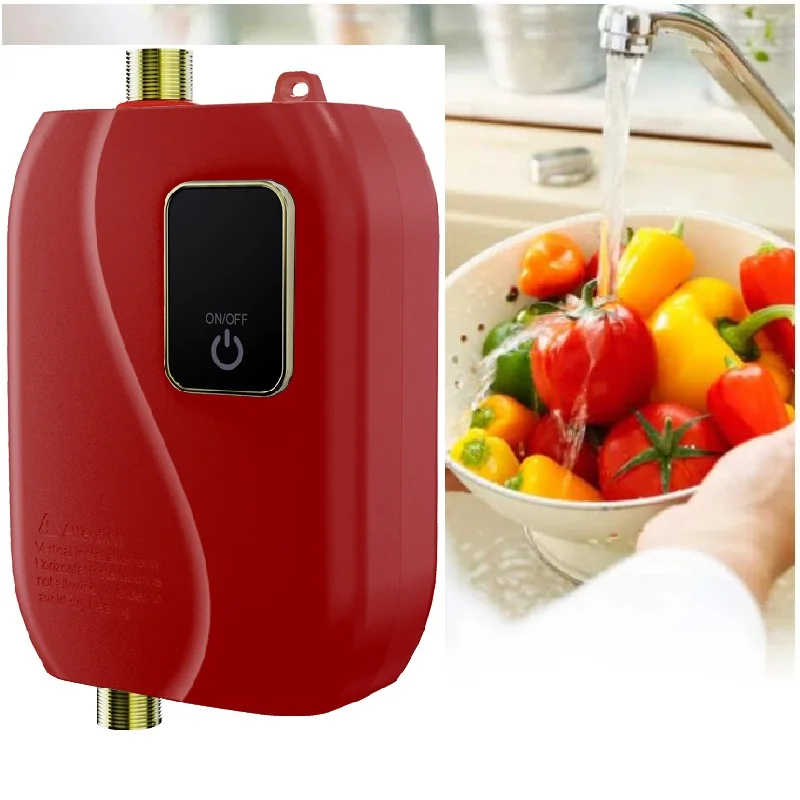 220v 3400w Electric Water Heater Household Instant Tankless Water Heater  For Indoor Shower Kitchen Bathroom Water Heating - Electric Water Heaters -  AliExpress