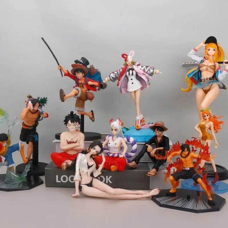 

One Piece Luffy Nami Zoro Коллекционные фигурки из ПВХ модели Фигурки игрушки