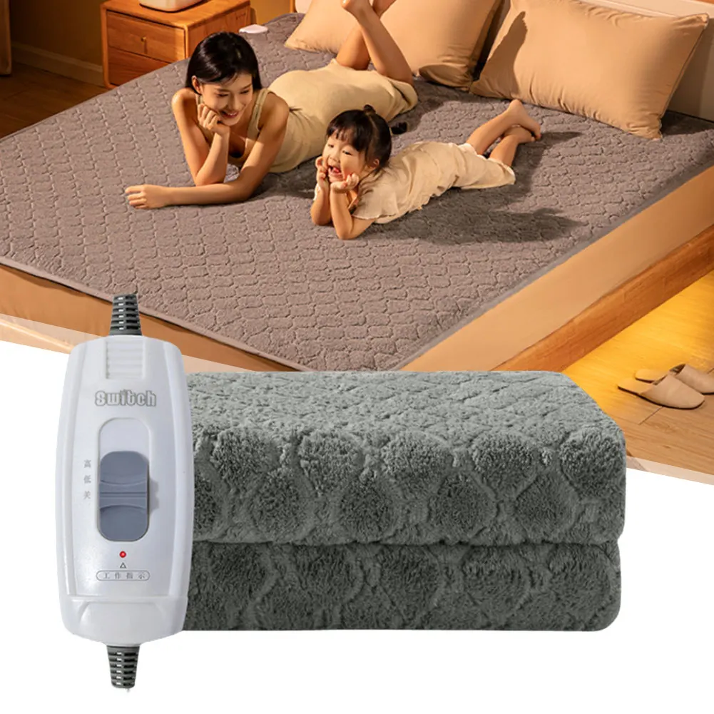 Plush Electric Blanket 1.5x0.7m Single Person Electric Heated Blanket Winter Body Warmer Self Heating Carpet for Home Office
