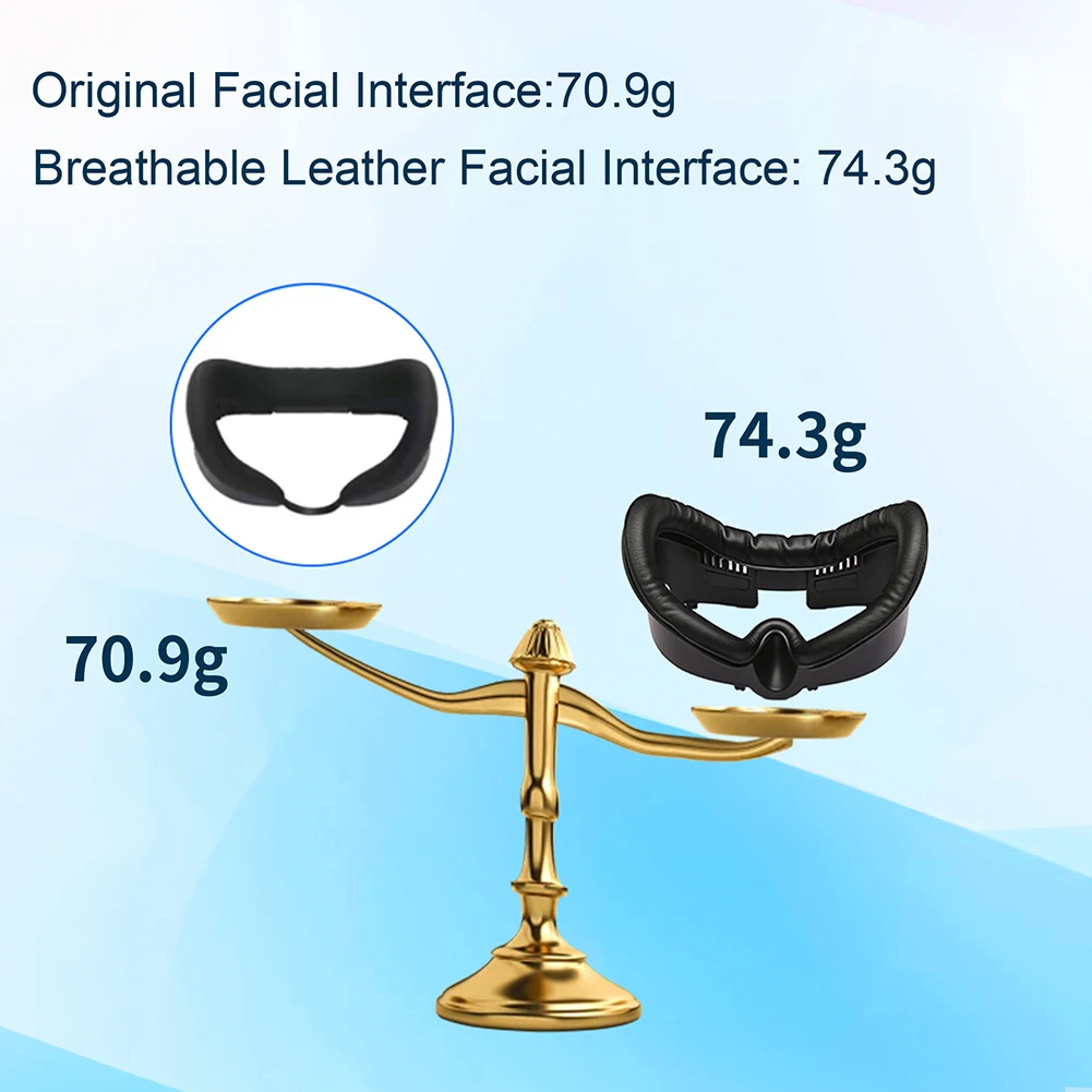 3-In-1 Face Mask Cover PU Leather Ice Silk Fabric Replacement Foam Pad Mask Face Cushion for Meta Quest 3 VR Glasses Accessories