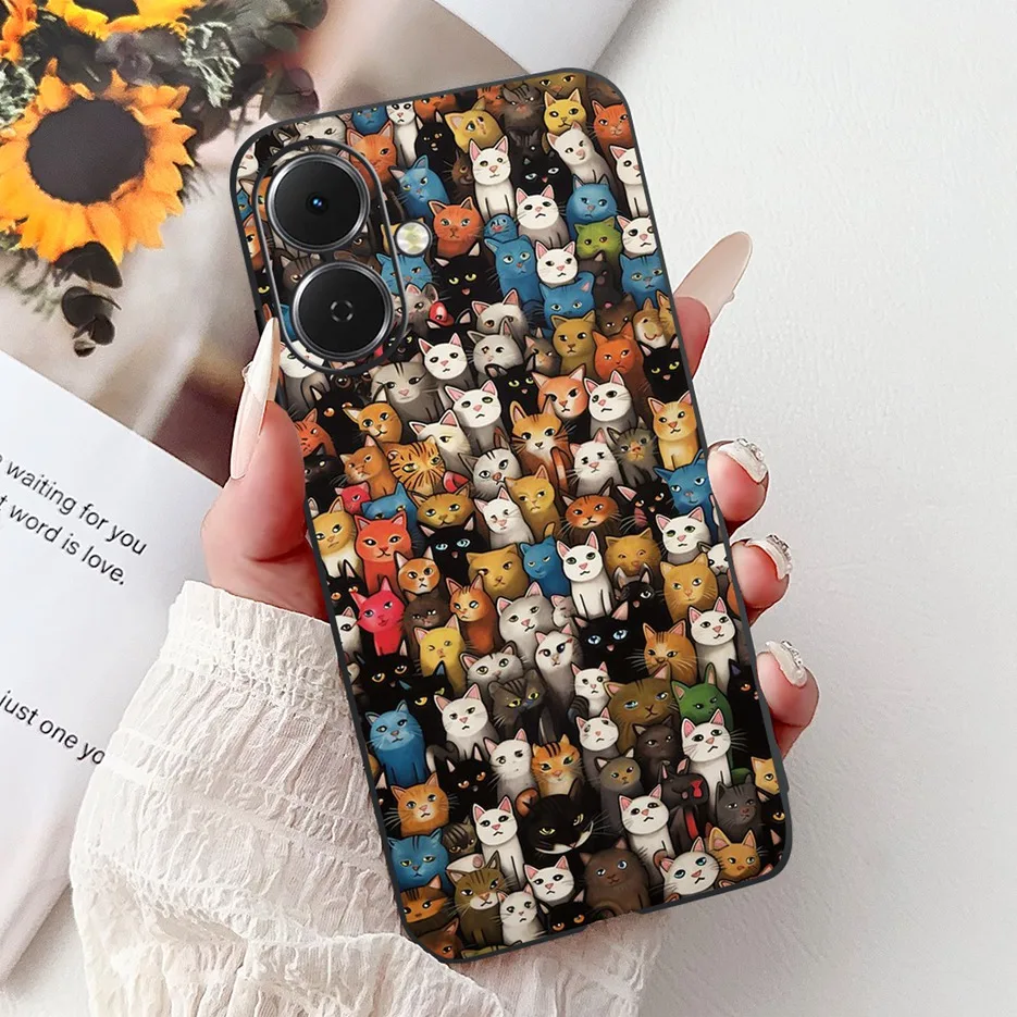 Stylish Painted Soft Silicone Phone Case - Vibrant Design Back Cover