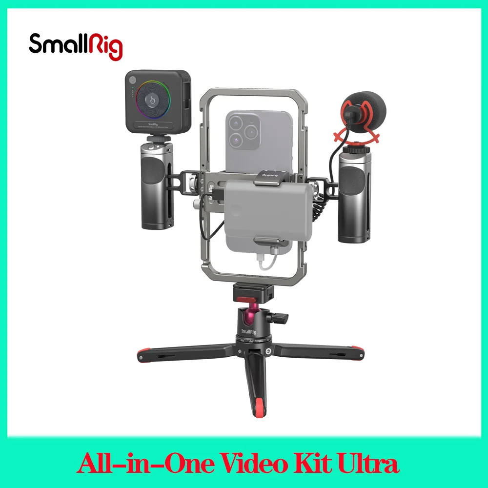 Kit Video All-In-One Smallrig Ultra 3591C Kit Di Vlogging Per Telefoni Premium Per Filmmaking Con Fori Filettati 1/4 ''-20