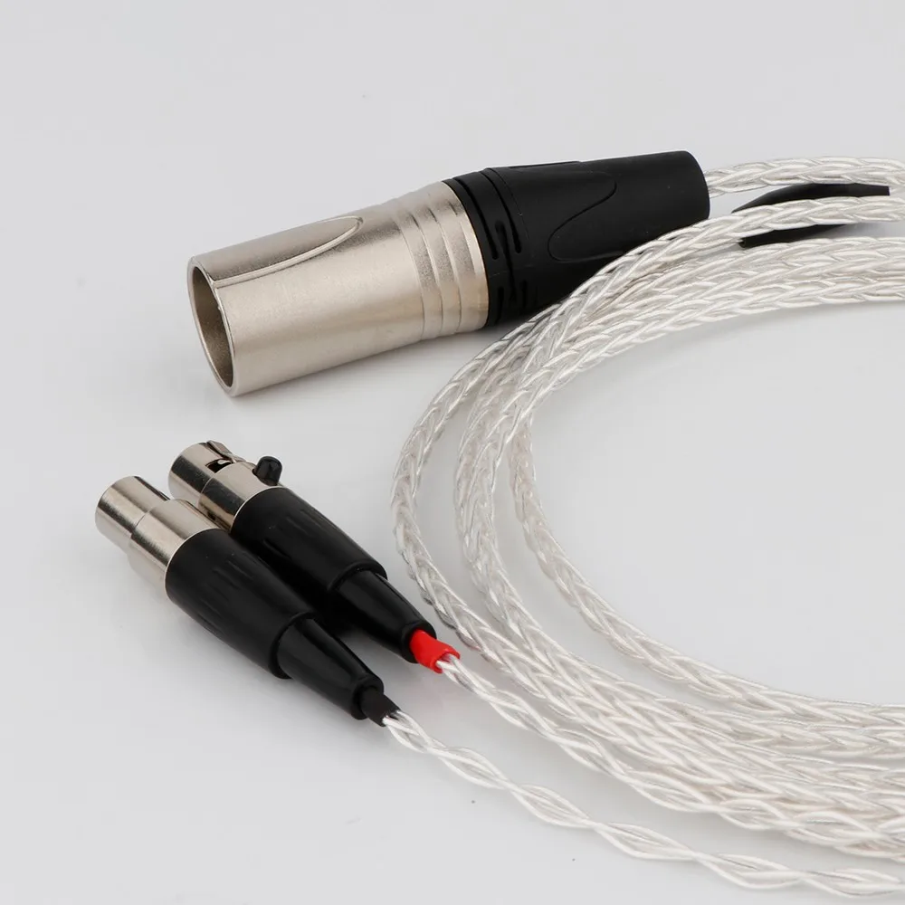 1Pc 8 Core Hifi Cavo 4 Pin Xlr Maschio Bilanciato Per Audeze Lcd-2, Lcd-3, Lcd-4, Lcd-X, Lcd-Xc