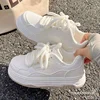 Women's Thick Bottom Sports Shoes Fall Fashion Versatile Chic Fufu Shoes Match Skirt Versatile EVA Insole Rubber Outsole